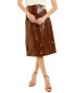 Dodo Bar Or Perla Leather Skirt Women's Brown 42