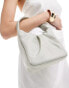 ASOS DESIGN grab bag with ruched front in silver Grau/Silber - фото #4