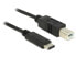 Delock 83601 - 1 m - USB C - USB B - USB 2.0 - Male/Male - Black