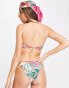 South Beach bandeau bikini top in paisley print