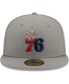 Men's Gray Philadelphia 76ers Color Pack 59FIFTY Fitted Hat