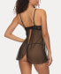 ფოტო #2 პროდუქტის Women's Wish Mesh and Lace Babydoll Set