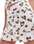 Фото #2 товара ASOS DESIGN frill hem mini skirt co-ord in strawberry print