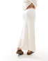 ASOS DESIGN knitted a line maxi skirt co-ord in cream