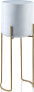Фото #1 товара Горшок для цветов Mondex Osłonka металлическая на подставке SWEN 20x54см белая/золотая