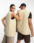 Фото #2 товара Columbia Doverwood crinkle fabric unisex quilted liner gilet in beige Exclusive at ASOS