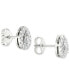 ფოტო #4 პროდუქტის Diamond Pear-Cut Halo Stud Earrings (3/4 ct. t.w.) in 14k White Gold