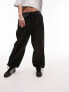 Фото #1 товара Topshop oversized balloon nylon cargo parachute trouser in black