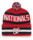 Фото #1 товара Men's Red Washington Nationals Bering Cuffed Knit Hat with Pom