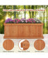 Raised Garden Bed Fir Wood Rectangle Planter Box with Drainage Holes