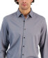 ფოტო #3 პროდუქტის Men's Modern Classic-Fit Stretch Dot Dobby Button-Down Shirt, Created for Macy's