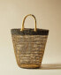 Large raffia beach tote bag