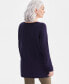 Petite Ribbed-Sleeve High-Low Tunic Sweater, Created for Macy's