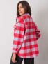 Фото #13 товара Женская теплая рубашка в клетку с карманами розовая Factory Price