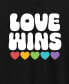Air Waves Trendy Plus Size Love Wins Pride Graphic T-shirt
