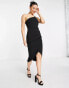 Фото #1 товара AX Paris one shoulder bodycon dress in black