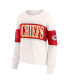 Women's Cream Kansas City Chiefs Antique Block Long Sleeve T-Shirt