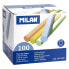Фото #1 товара MILAN Box 100 Calcium Sulphate Coloured Chalks