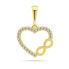 Фото #1 товара Gentle gilded pendant with zircons PT53Y