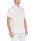 Men's Short Sleeve Print Linen Cotton Shirt