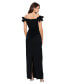 Фото #4 товара Petite Ruffled Ruched Off-The-Shoulder Gown