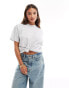 ASOS DESIGN t-shirt with knot front waist Серый, L - EU 44-46 - фото #1