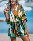 ფოტო #2 პროდუქტის Women's Abstract Geo Dolman Straight Leg Romper