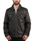 ფოტო #1 პროდუქტის Men's Modern Leather Trucker Jacket