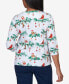 ფოტო #2 პროდუქტის Petite Classics Birds on a Branch Double Strap Top