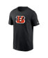 Фото #3 товара Men's Black Cincinnati Bengals Team Primary Logo T-shirt