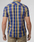 ფოტო #4 პროდუქტის Men's Irregular Check Short Sleeve Shirt