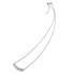 Tender silver necklace with topazes and genuine diamond Willow DN129