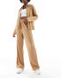 Vero Moda Tall textured jersey shirt co-ord in beige