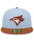 Фото #4 товара Men's Light Blue/Brown Toronto Blue Jays Spring Color Basic Two-Tone 59Fifty Fitted Hat