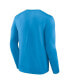 Фото #2 товара Men's Blue Carolina Panthers Big and Tall Wordmark Long Sleeve T-shirt