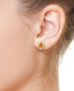 ფოტო #2 პროდუქტის EFFY® Citrine (3-1/6 ct. t.w.) & Diamond (1/2 ct. t.w.) Flower Stud Earrings in 14k Gold
