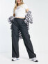 Фото #1 товара Monki tailored cargo trousers in dark grey