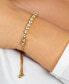 ფოტო #3 პროდუქტის Women's Crystal Bezel Set Adjustable Bracelet