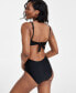 Фото #5 товара Women's Tell Me About It Stud One-Piece Swimsuit, Created for Macy's