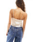 Фото #6 товара Calvin Klein Jeans sequinned cami top in cream