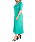 ფოტო #3 პროდუქტის Plus Size Elbow Length Sleeve Maxi Dress