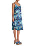 NIC+ZOE Women's Summer Solstice Dress in Blue Multi Size L