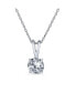 Фото #1 товара 1.5CTW CZ Solitaire Round Clear Cubic Zirconia Pendant Necklace For Women s Sterling Silver