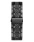 ფოტო #3 პროდუქტის Men's Analog Black Steel Watch 44mm