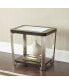 Фото #3 товара Steve Silver Truman 22" Wide Mirrored Top and Wood End Table