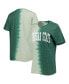 Фото #1 товара Women's Green Distressed Michigan State Spartans Find Your Groove Split-Dye T-shirt