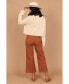 ფოტო #5 პროდუქტის Women's Georgette High Waisted Straight Leg Pants