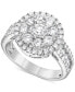 ფოტო #1 პროდუქტის Diamond Halo Cluster Engagement Ring (1-1/2 ct. t.w.) in 14k White Gold