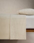 Фото #5 товара Striped cotton linen flat sheet