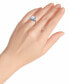 ფოტო #2 პროდუქტის Cubic Zirconia Octagon Promise Ring in Sterling Silver, Created for Macy's